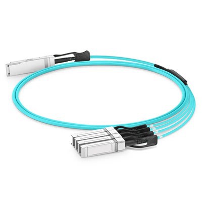 100g QSFP28 ila 4x25g SFP28 AOC 100G QSFP28 Aktif Optik Kablo CE FCC 1-100 m